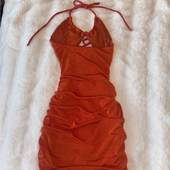 Bershka Rust Backless Dress - Picture 3 of 4